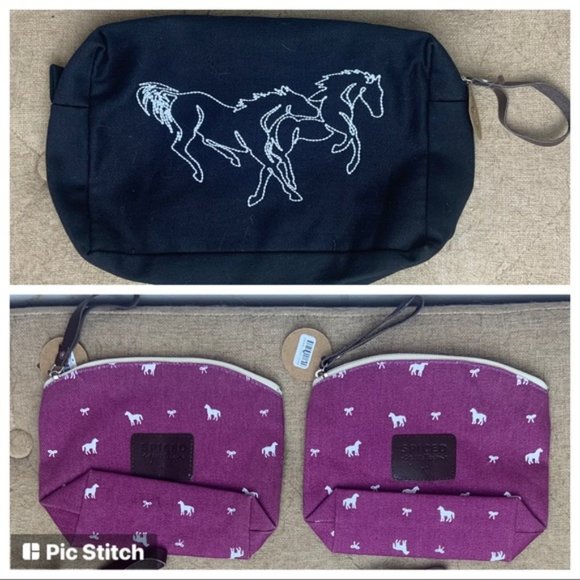 Spiced Equestrian Cloth/Canvas Make-up Cosmetic Bags - Picture 1 of 16
